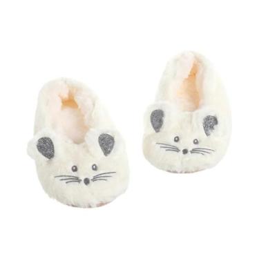 Imagem de Pantufas Femininas De Inverno Quentes E Peludas Com Bordado De Orelhas