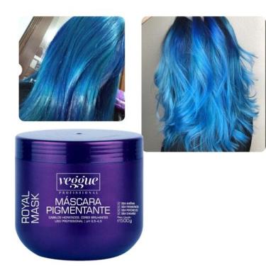 Imagem de Mascara Azul revitalizante Pigmentante e tonalizante 500g Cabelo Azul 
