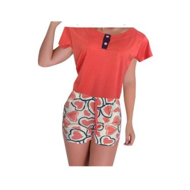 Imagem de Pijama Feminino Verão Shortdool 1120 Formosa - Sildis, Goiaba, 40