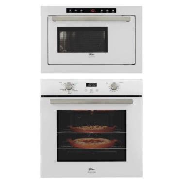 Imagem de Kit Infinity Fischer Microondas Branco Grill e Forno Elétrico 82L, 220