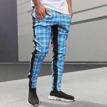 Imagem de Calças Jogger Skinny Pretas Masculinas, Roupas Casuais Para Esportes, 