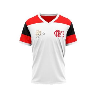Imagem de Camisa Flamengo Retrô Mundial 1981 Zico Branca - Masculino - Braziline