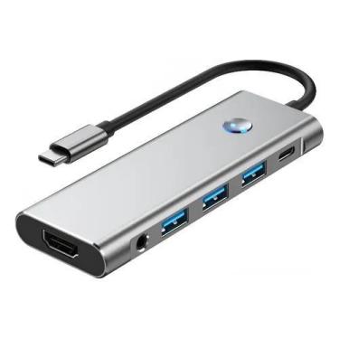 Imagem de Hub USBC 9 em 1 HDMI SD TF Áudio PD100W Rápido e Completo - Capitech S