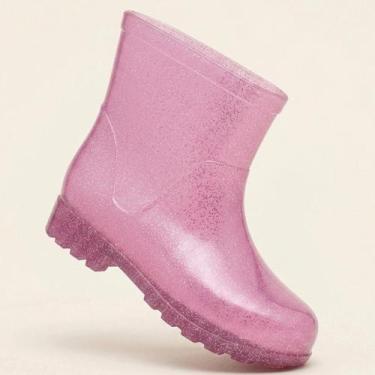 Imagem de Bota Infantil Feminina Com Gliiter - Kimimo, Rosa, 19/20