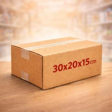 Imagem de 20 CAIXAS DE PAPELÃO 30x20x15 Qualidade Premium Resistente Atacado - P