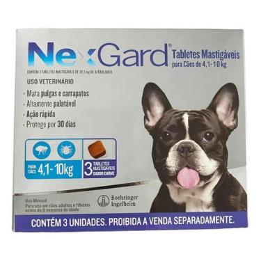 Imagem de Nexgard Antipulgas E Carrapatos 4kg A 10kg Com 3 Tabletes Ma - Congrat
