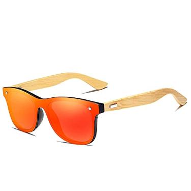 Imagem de Óculos de Sol Masculino Sem Aro Hastes de Bambu GXP Estilo Esportivo Óculos Polarizados Proteção Uv400 (C3)