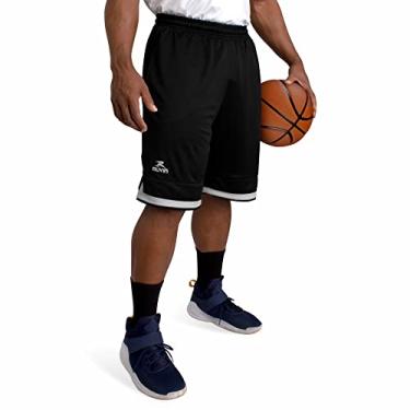 Imagem de Bermuda Basquete Masculino Muvin – 100% Poliéster – Bolsos - Cordão de Amarração - Shorts – Treino - Atividade Física - Tecnologia Dry - Maior Absorção de Suor - Conforto – Leve - Respirável (P, Preto)