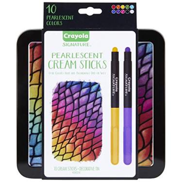 Imagem de Crayola Pearlescent Cream Sticks & Case, Oil Pastel Alternative, Gift Set, Mothers Day Decorations, 10 Count