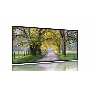 Imagem de Quadros Decorativos Natureza Paisagem Arvores 130x60 Moldura Preta 2x2