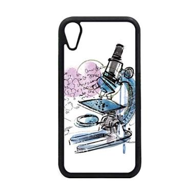 Imagem de Microscópio Chemistry Kowledge para iPhone XR capa para proteção de telefone Apple