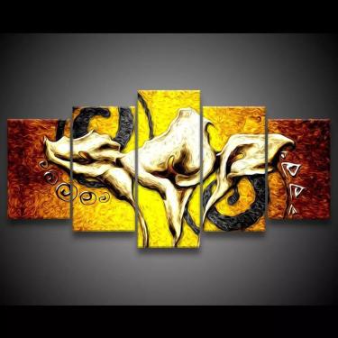 Imagem de Quadro Decorativo 129x63 Sala Quarto Arte Flor Copo De Leite