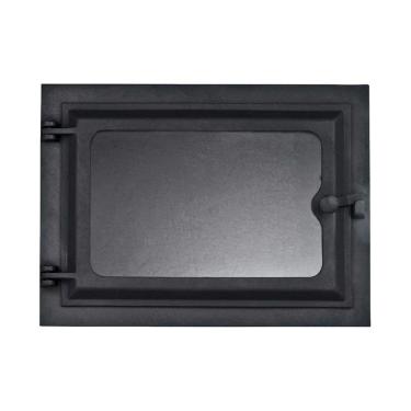 Imagem de Porta Forno Ferro Fundido Com Vidro 28,5x33,5cm - Modelo Libaneza P