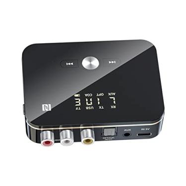 Imagem de Adaptador de áudio 2 em 1 Bluetooth 5.0 receptor transmissor sem fio 3,5 mm AUX para 2RCA