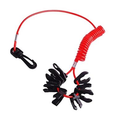 Imagem de Kokiya Cordão para interruptor de matar com corte de segurança de emergência de 11 chaves enrolado para barco