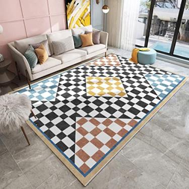 Imagem de Tapetes de área grande para decoração de interiores para meninos e meninas, quarto de crianças, tapete de chão antiderrapante de fibra de poliéster, tapete de ioga, sofá de veludo de cristal sem pelos para sala de estar