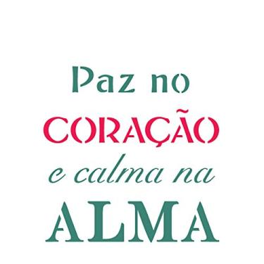 Imagem de Stencil de Acetato para Pintura OPA 15X20 2248 Paz no Coração