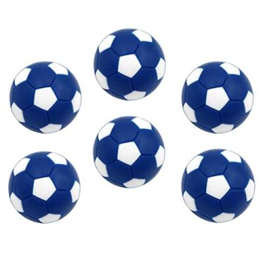 Imagem de menolana 6 peças/conjunto de bolas de futebol de mesa de plástico de luxo - 32 mm/1,26 polegadas - azul