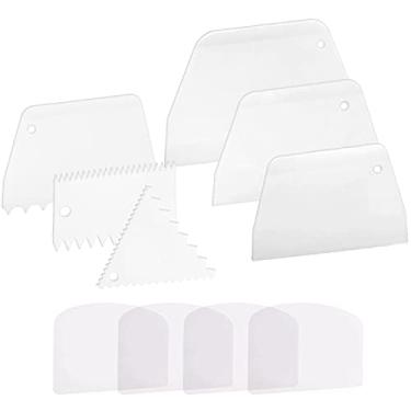 Imagem de Anvin 10 Pçs Bolo Sc Cutters Sc Cake Smoother Icing Sc Cutters Bolo Edge Ferramenta de Decoração Tigela Flexível Sc para Padaria Pastelaria Bolo Cozinha Ferramenta de Assar DIY