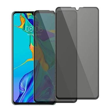 Imagem de AISELAN Película protetora de tela de vidro temperado para Huawei P30 Pro antiespionagem (2 peças) sem bolhas de proteção de tela de privacidade curva 3D para Huawei P30 Pro