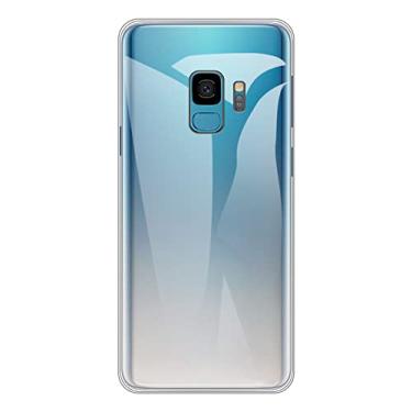 Imagem de Capa para Samsung Galaxy S9, capa traseira de TPU macio à prova de choque de silicone anti-impressões digitais capa protetora de corpo inteiro para Samsung Galaxy S9 (5,80 polegadas) (transparente)
