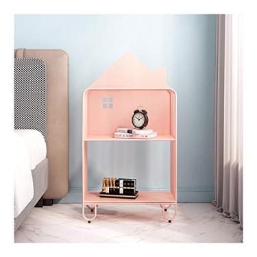 Imagem de KIZQYN Estante de livros de metal de 2 camadas estante de livros de fotos para quarto rack de armazenamento de livros prateleira aberta, L 60 cm × D 28 cm × A 40 polegadas estante (cor: cinza)