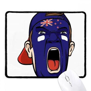 Imagem de Nova Zelândia Boné de Maquiagem Facial Grito Mousepad Tapete de Borda Costurada Almofada de Borracha para Jogos