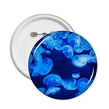 Imagem de Emblema de broches azul profundo ciência natureza oceano alfinetes emblema acessório decoração 5 peças