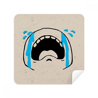 Imagem de Cry Loudly Black Happy Pattern Óculos Pano Limpador de Tela Tecido de Camurça Pacote com 2