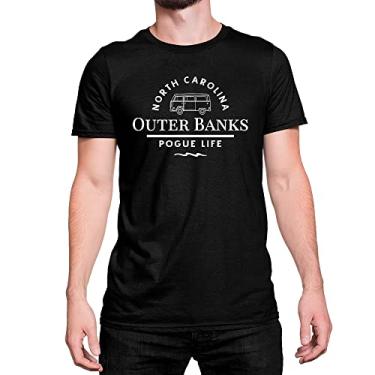 Imagem de Camiseta T-Shirt Algodão Outer Banks Série Pogue Life Cor:Preto;Tamanho:M