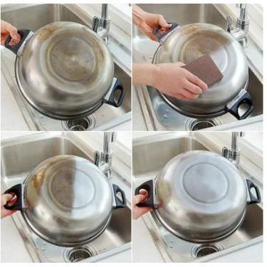 Imagem de Kit Esponja Magica 5 uni Tira Manchas Riscos Ferrugem Pesada