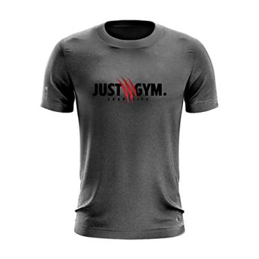 Imagem de Camiseta Academia Shap Life Just Gym Treino Corrida Cor:Chumbo;Tamanho:G