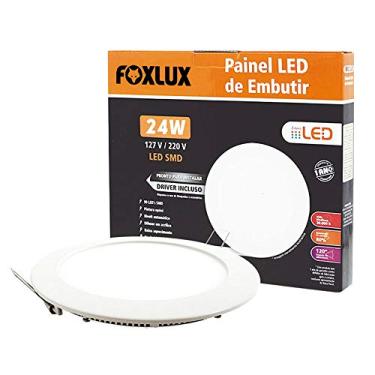 Imagem de Foxlux Painel LED Redondo Embutir 24W 6500K Bivolt - Iluminação potente e direcionada para sua casa