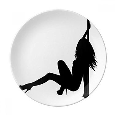 Imagem de Prato de dança de cachimbo decorativo de porcelana salver talheres, prato de jantar