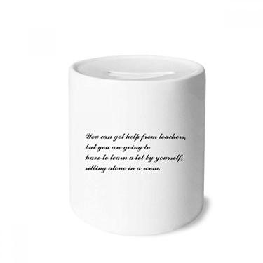 Imagem de DIYthinker Você precisa se estudar embora ajude a caixa de dinheiro caixa de cerâmica porta-moedas presente de cofrinho