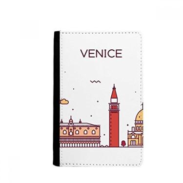Imagem de Carteira Venice Italy com estampa de marco plano para passaporte Notecase Burse carteira porta-cartões
