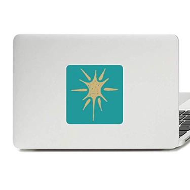 Imagem de Adesivo de vinil para laptop com estampa de plantas abstratas da luz solar para decoração de PC