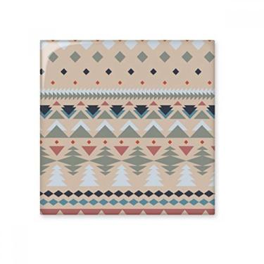 Imagem de Azulejo de cerâmica azul vermelho cinza losango triângulo brilhante decalque pedra adornada tijolo vitrificado