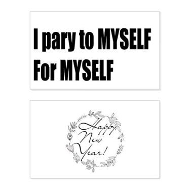 Imagem de Pray To Myself For Myself New Year Festival Cartão de felicitações Bless Message Present