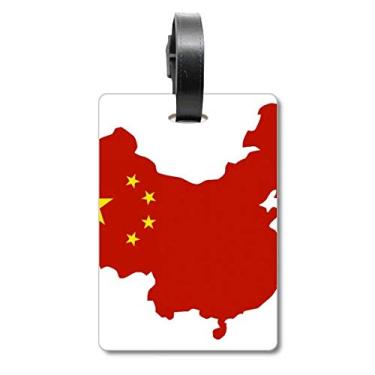 Imagem de Made in China Mapa Bandeira Nacional Bolsa de Bagagem Etiqueta de Bagagem Etiqueta Scutcheon Etiqueta