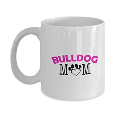Imagem de Caneca divertida para casal buldogue – pai buldogue – mãe buldogue – presente amante buldogue – ideia exclusiva de presentes de cerâmica (Mom)