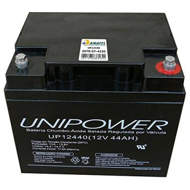 Imagem de Bateria Selada AGM 12V 44Ah UNIPOWER UP12440 Nobreak Ultraleve Pesca