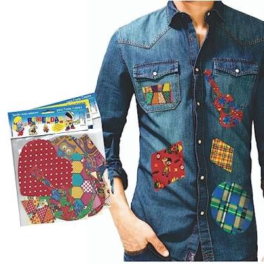 Imagem de Tecido Adesivo Retalho Remendo Roupa Festa Junina Kit C/10 Remendo Adesivo Festa Junina Animafest