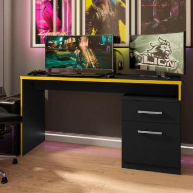 Imagem de Mesa Gamer Para Computador Desk X4  Preto /Amarelo - Larbelle - Larbel