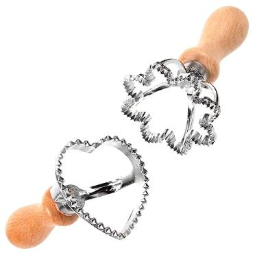 Imagem de OSALADI 2 Peças Molde De Bolo Cortador De De Molde De Doces Moldes De Doces De Açúcar Jogo De Cortador De Formas De Anel De Cozimento Imprensa Pelmeni Liga De Zinco Doméstico Bolacha