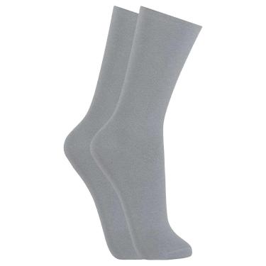 Imagem de Par de Meias Social Sem Punho Algodão Masculina Maciez Lupo