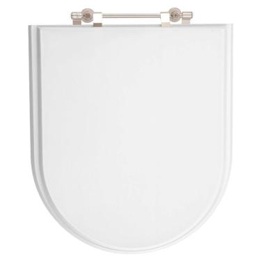 Imagem de Tampa de Vaso Poliester Duomo Plus Branco para bacia Deca Com Ferragem Dourada