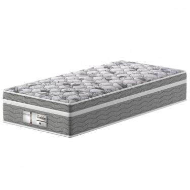 Imagem de Colchão Solteiro 88x188x32 Evolution Molas Ensacadas Cinza com Branco Pro Dormir