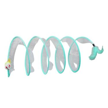 Imagem de Qianly Túnel de Gato, Tubo de Túnel de Penas de Gato, Pista de Gato Grande para Gatos Domésticos, Brinquedo Interativo Durável, Rato