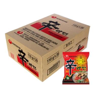 Imagem de Caixa de Lamen Coreano Shin Ramyun Picante Carne e Legumes 100g - 20 Unidades